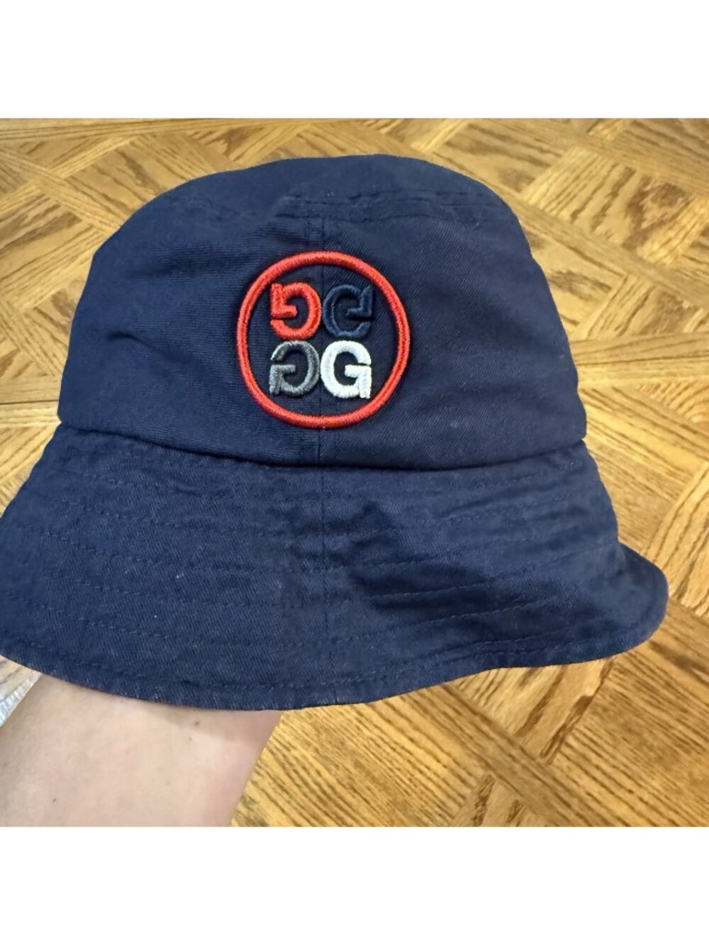 G/FORE "POPS" Blue Quarter G Embroidered Logo Performance Golf‎ Bucket Hat OSFA